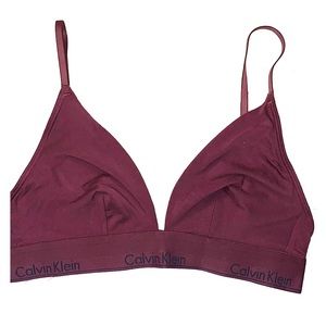 Burgundy Calvin Klein Bra
